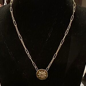 Gold Sun Pendant Necklace
